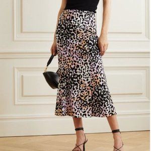 Veronica Beard - Diane Leopard Print Silk Skirt